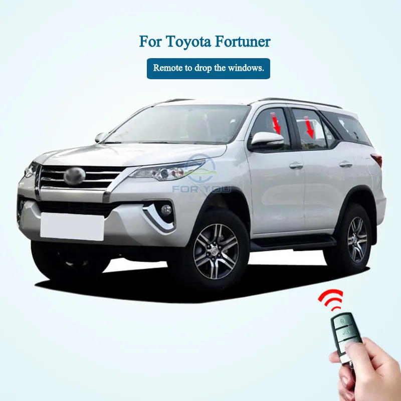 FORYOU Car Automatic Intelligent Close Open 2 BY 2 + Mirror Folder Kit Module For Toyota Fortuner 2016-2023 /Hilux 2017-2023
