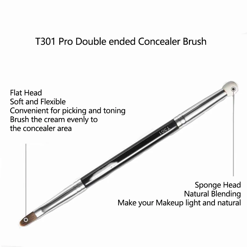 1pc corretivo pincéis de maquiagem esponja detalhe pontiagudo sombra maquiagem pincel cobrir salpicos precisão duplo terminou ferramentas de beleza