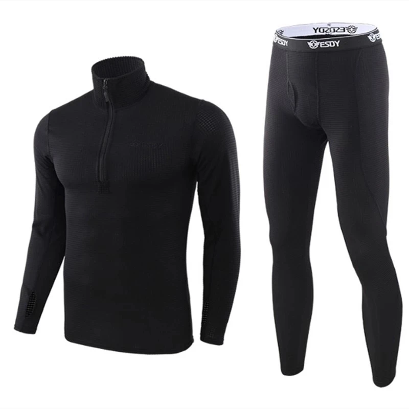 New Winter Top Quality New Thermal Underwear Sets Men Compression Fleece Sweat Quick Drying Thermo Underwear Male Clothing