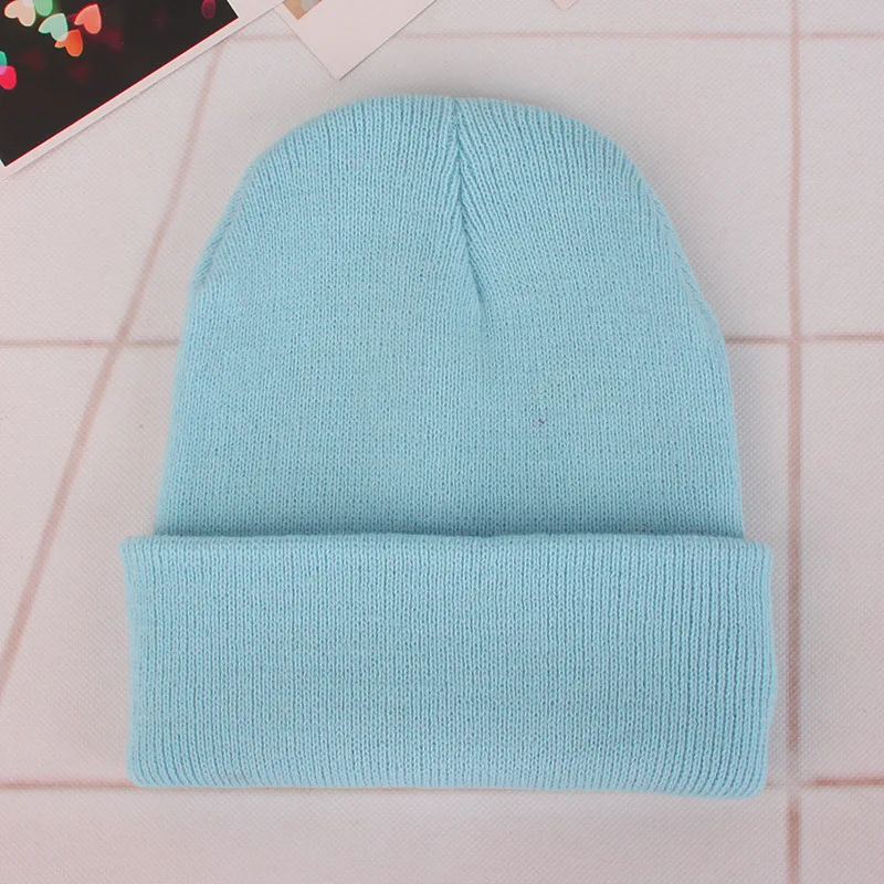 Neue Winter Gestrickte Hut für Jungen Mädchen Frauen Männer Unisex Warme Outdoor Herbst Häkeln Kinder Mützen Einfarbig Baby Mütze – Detail 13