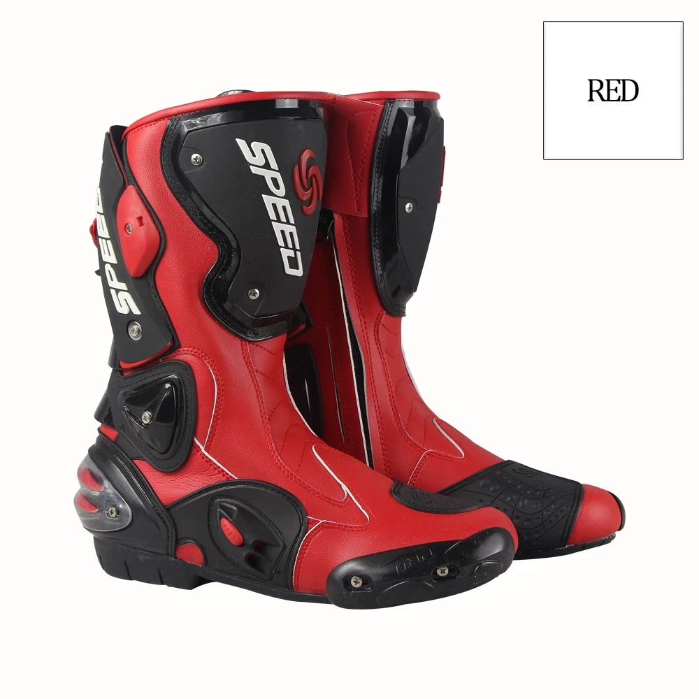 Motorcycle Boots Men Women Riding Mid-Calf Ankle Protective Shoes Moto Motorbike Equipment Racing Long Boot B1001