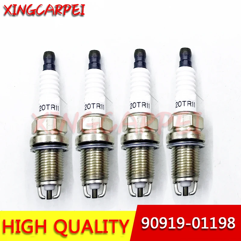 4/6pcs 90919-01198 K20TR11 Spark Plug For Toyota Avensis Camry Corona Caldina RAV4 Picnic Vista 90919 01198 K20TR11