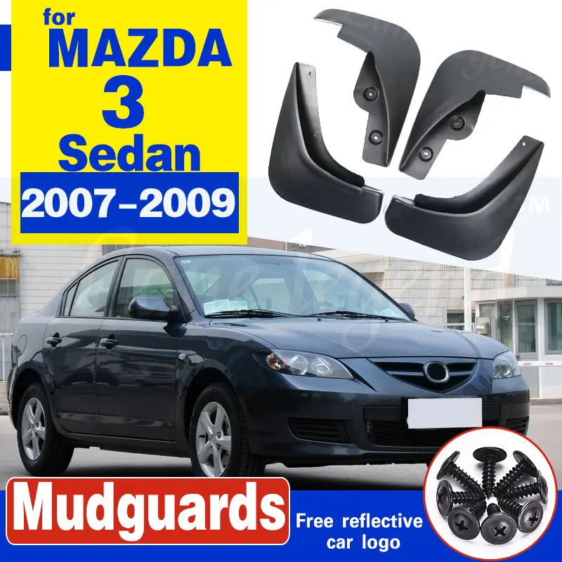 

For 2007 2008 2009 Mazda 3 i Sedan After-facelift Splash Guards Mud Flap Mudguards Fender Front Rear Molded Car Mud Flaps