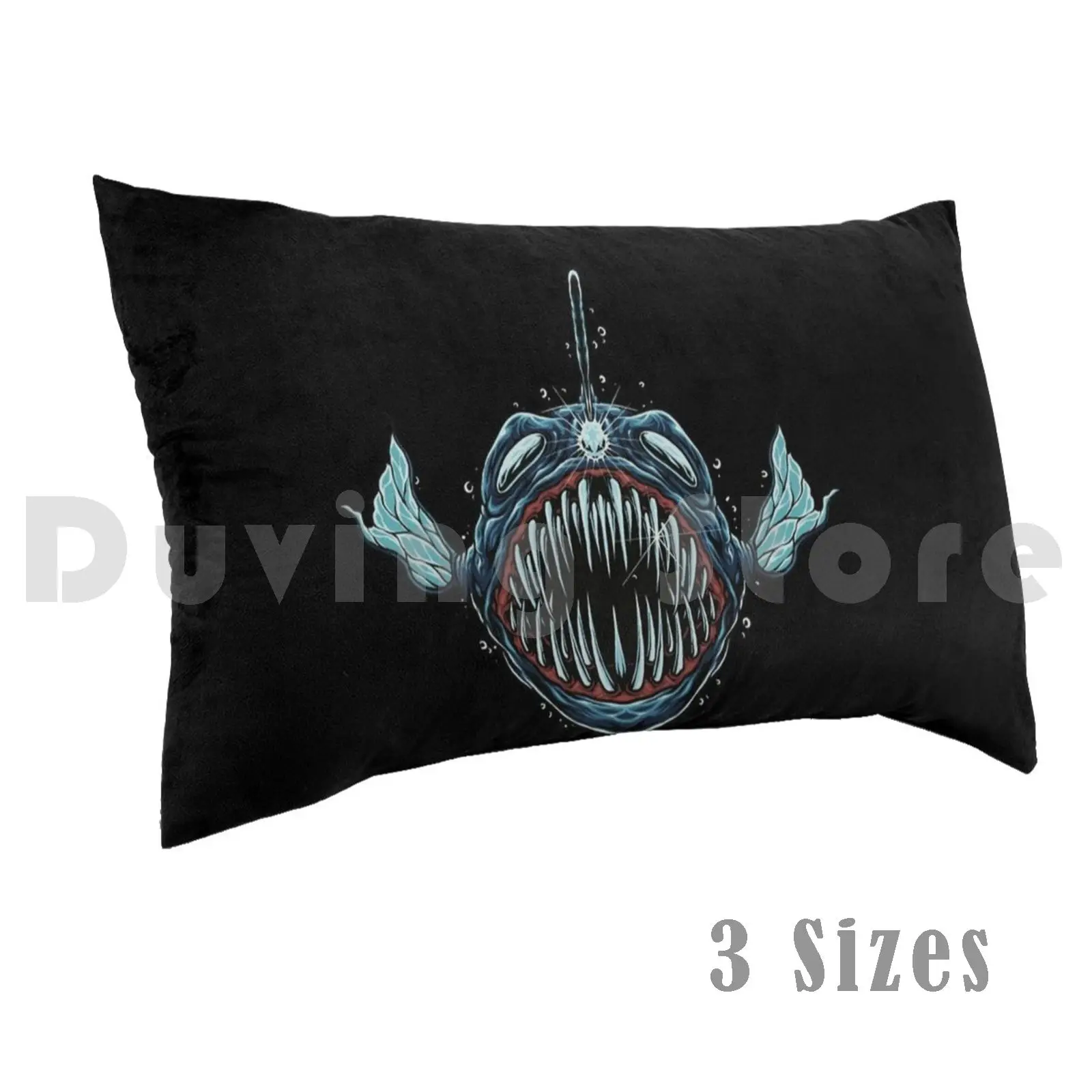 Pillow Case Angler Hat Angler Fish Marine Aqua Aquatic Sea Ocean Deep Attack Exotic Fishing Fisher