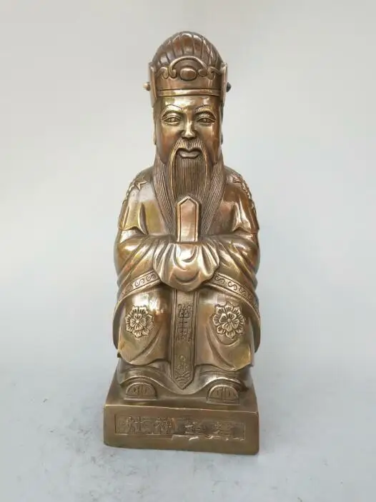 

Chinese Pure Brass Kitchen God Buddha Statue