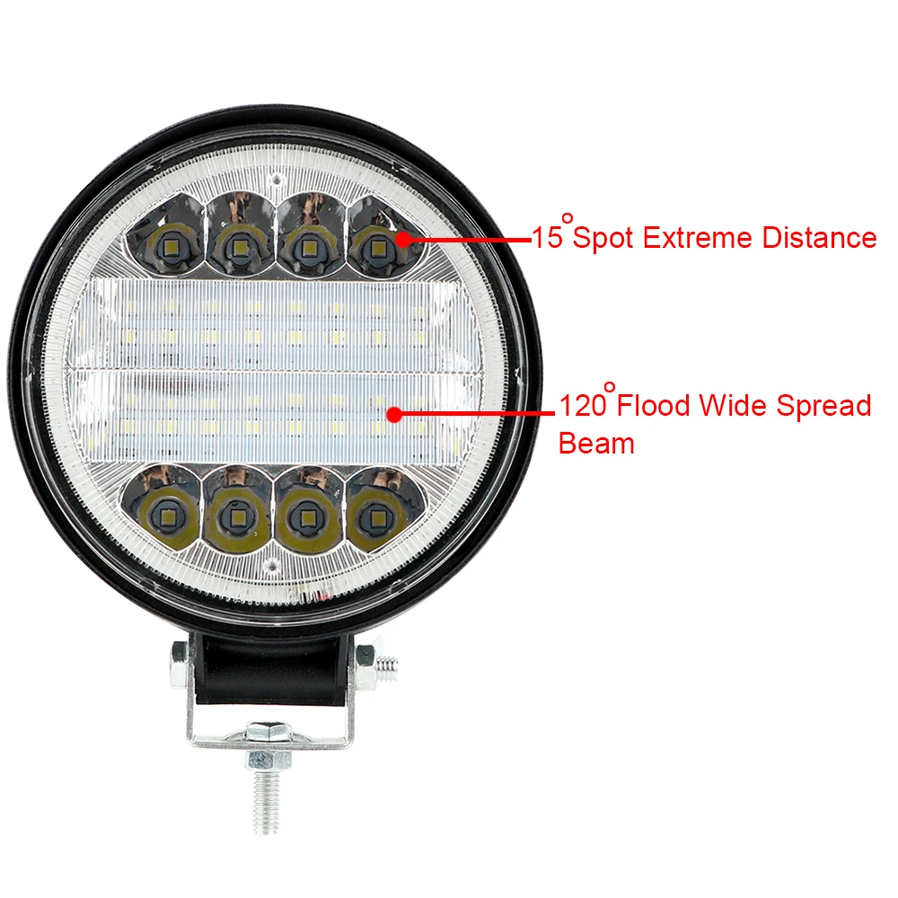 Super Bright Angel Eyes lampada 24LED 72W faro rotondo per 4x4 Offroad ATV UTV trattore barra luminosa da lavoro Car Light Assembly 12V 24V