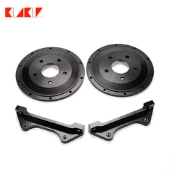 KLAKLE Racing Silver Color Center Bell And Bracket 355*32MM Brake Disc Rear Wheel 18 Inches For Tesla Model 3