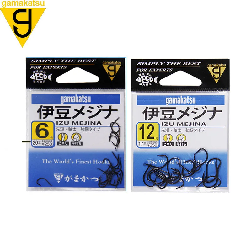 3packs/lot Authentic Gamakatsu Carp Fishing Hooks Black Pit High Carbon Steel Fishing Barbed Hook Fish Anzol Articulos De Pesca