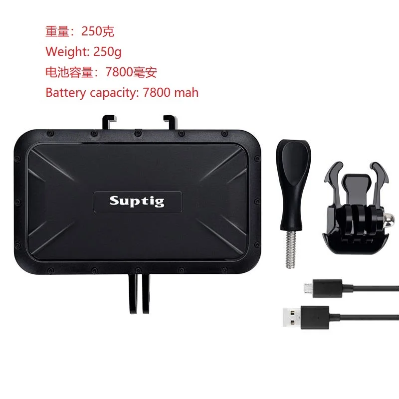 7800mAh Waterproof Power Bank Battery Charger Waterproof Case For GoPro Hero 345678910112 Black Camera Charging Frame/Diving Box