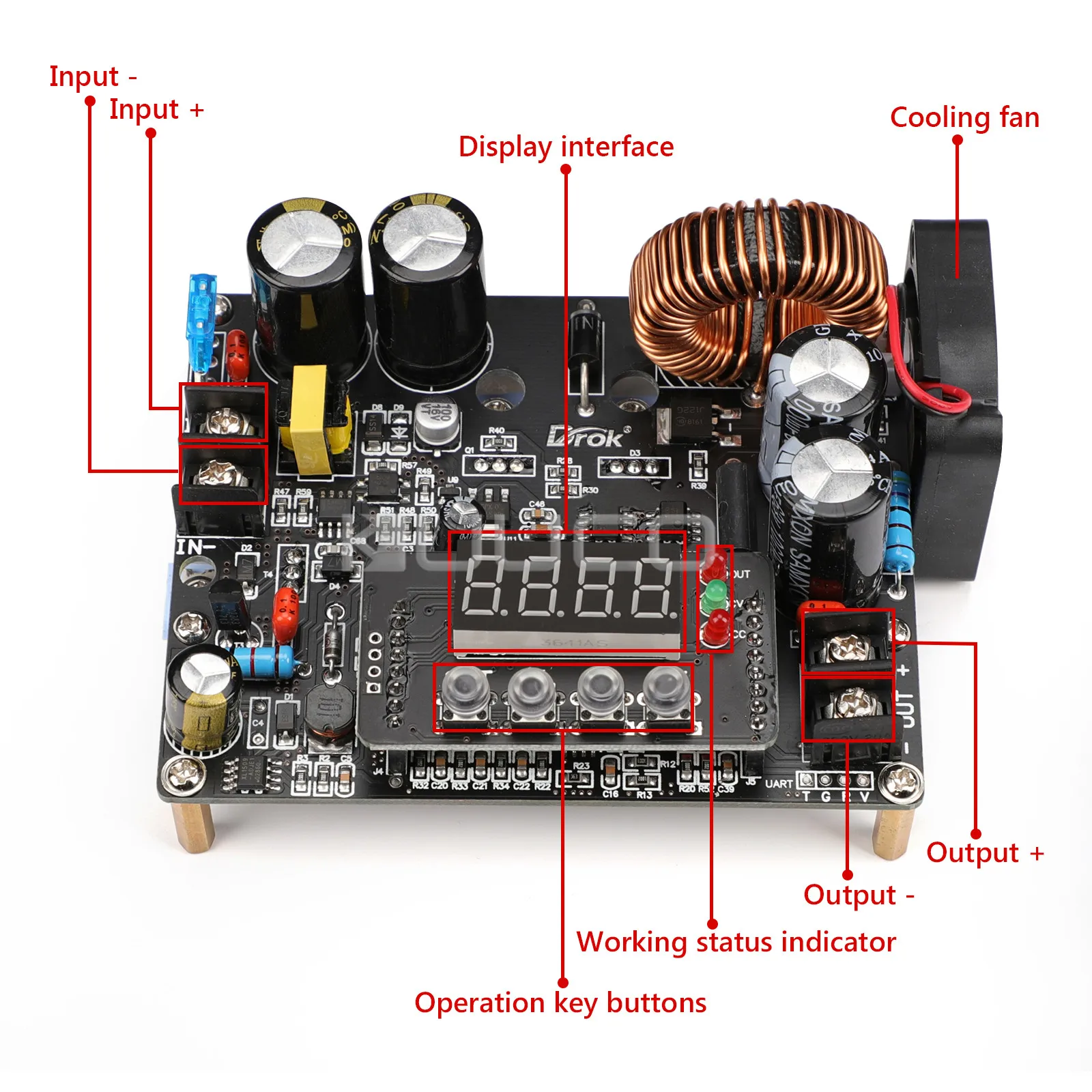 5 PCS/LOT DC 12V 24V 36V 48V Adapter/regulator DC10V~75V to 0~60V 12A 720W CNC Power Supply Module/Controller/Driver Module