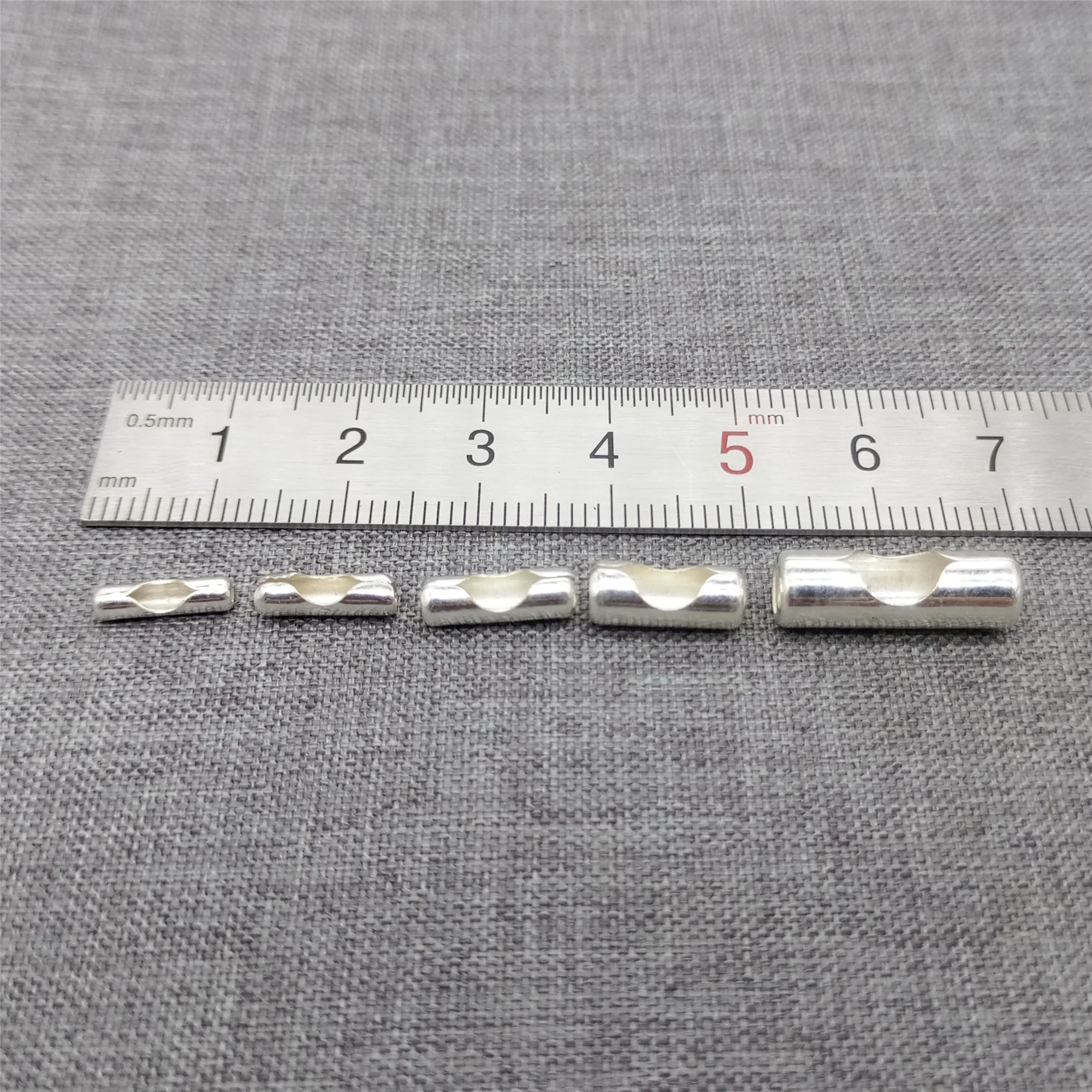 5pcs of 925 Sterling Silver Ball Bead Chain Clasp Connector Fit 2mm 2.5mm 3mm 4mm 5mm