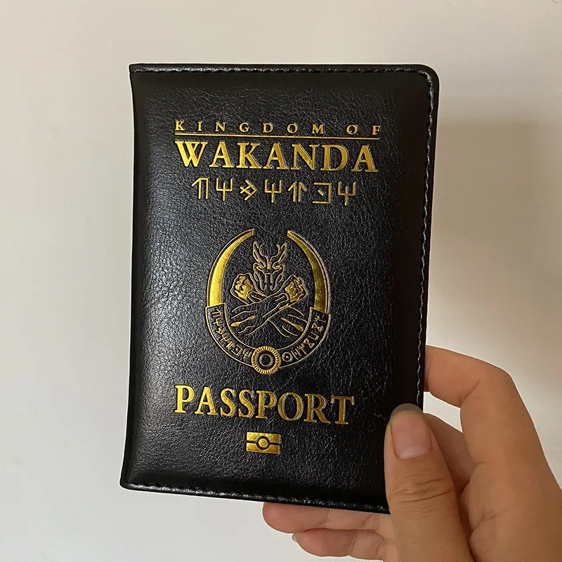 Wakanda Passport Cover Travel Wallet Pu Leather Case Passport Travel Document Holder High Quality Covers for Passports