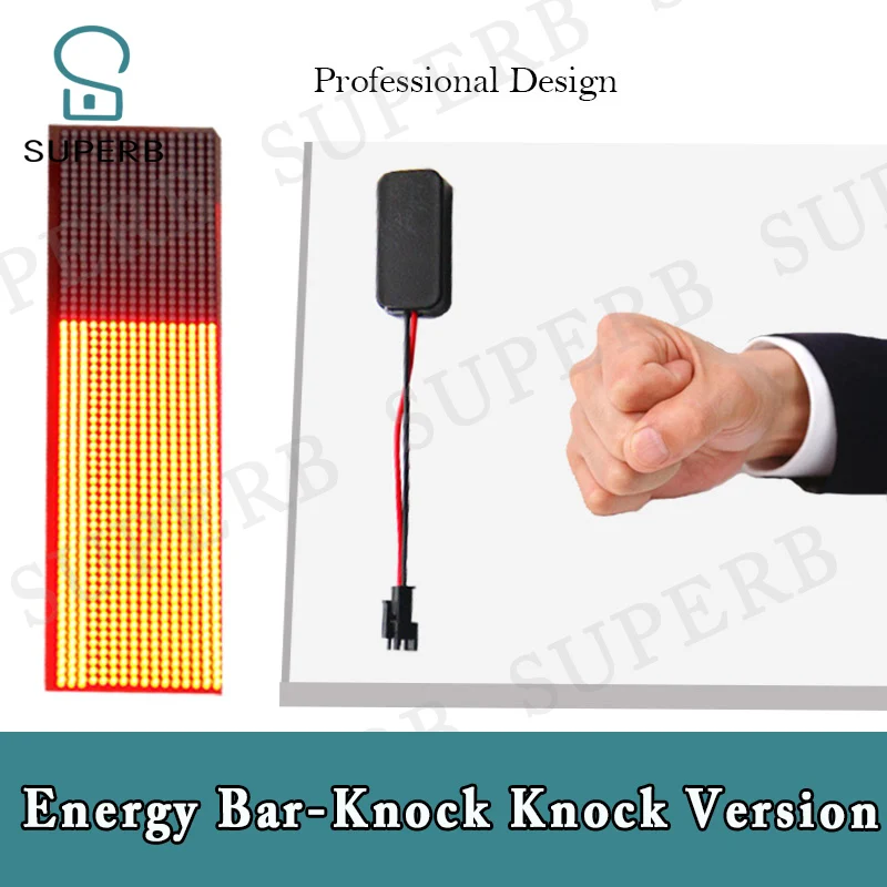 

Escape Room Prop Energy Bar Prop Keep Knocking until the energy fill with the LED lattice screen escape game energy block prop