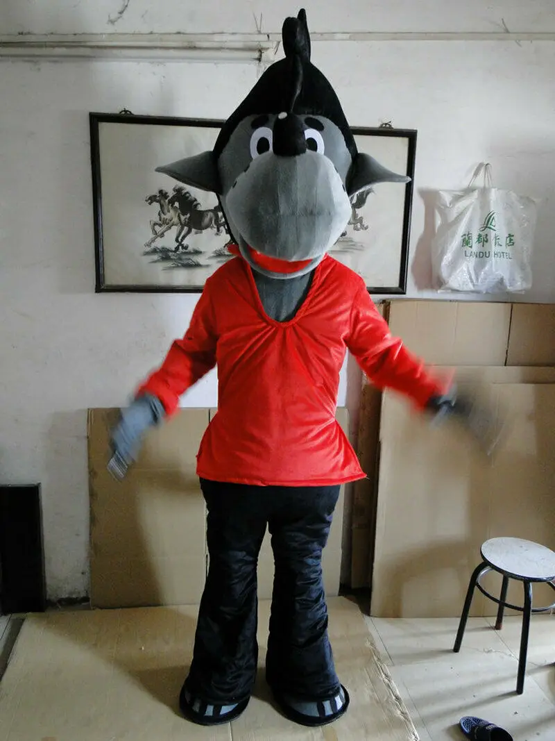 Wolf Mascot Costumes Cartoon Apparel Birthday Party Fancy Dress Christmas Cosplay mascot costume