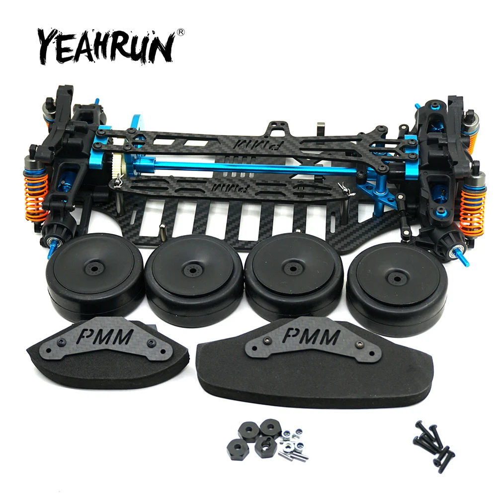 

YEAHRUN Aluminum Alloy & Plastic & Carbon Shaft Drive Frame Body Components for Tamiya TT01 TT01E 1/10 RC Car Parts