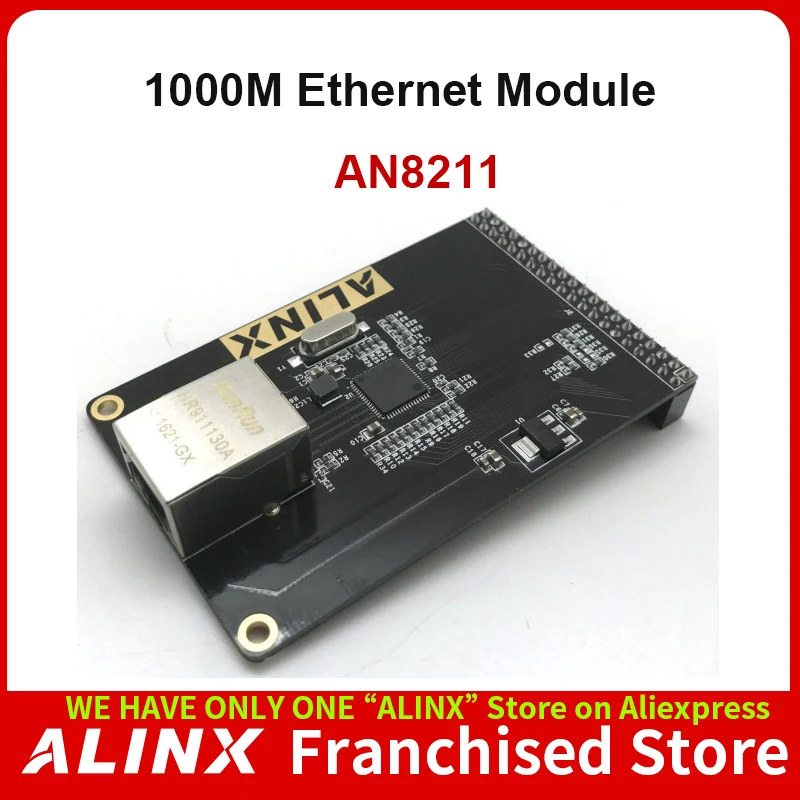 Alinx an8211: 1000m módulo ethernet, gigabit udp para quadro fpga