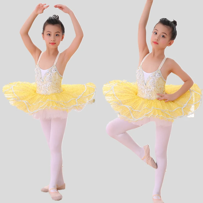 

New children ballet little swan performance costume tutu skirt sling swan lake tutu skirt girl performance costume