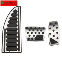 Carmilla Stainless Steel AT Car Pedals for Fiat 500x 500 X 2014-2021 Auto Gas Brake Rest Foot Pedal Protection Cover Accessories