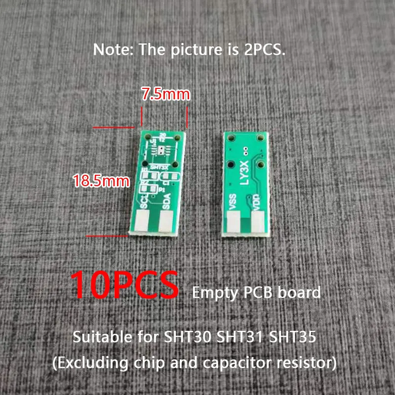 10pcs Temperature and humidity sensor SHT30 SHT31 SHT35 Circuit PCB Pinboard SHT20 SHT21 SHT25 Double-sided circuit switch board