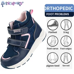 Princepard, zapatillas ortopédicas para niños, zapatos informales para niñas y niños, nuevos calzado de otoño con espalda alta y soporte para el tobillo