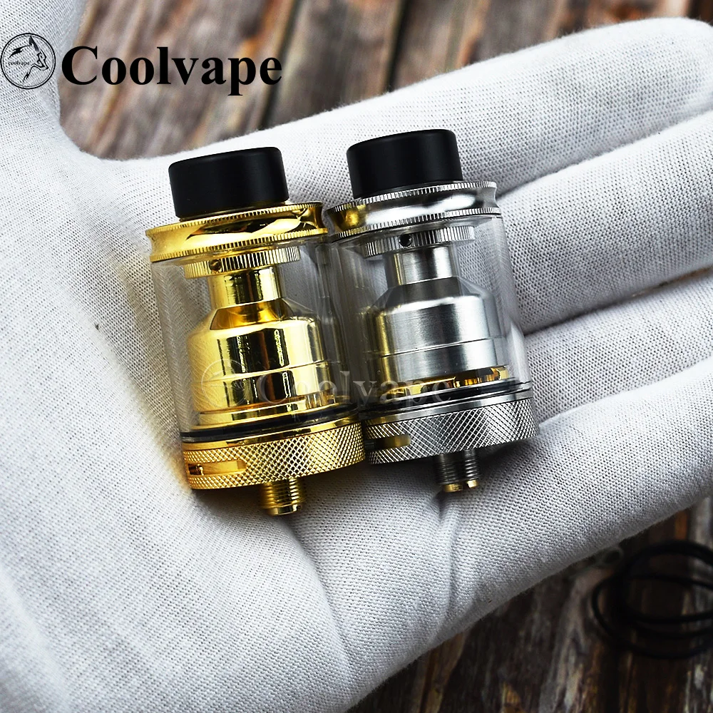 

WOLF COOLVAPE Lost Art RTA 24mm Single / Double Coil 2.5ml Adjustable Airflow Rebuildable atomizer fit 510 mechanical mod vape