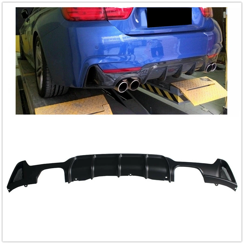 

Rear Bumper Diffuser Lip For BMW F32 F33 F36 435i 2014-2020 4 Series M Tech Sport Matte Black Boot Splitter Spoiler Guard Plate