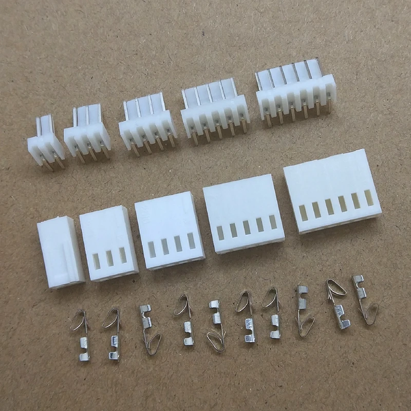 10 Sets KF2510 Right Angle Header+Housing+Crimp 2.54mm Pitch 2/3/4/5/6/7/8/9/10 Pin Connector Kits