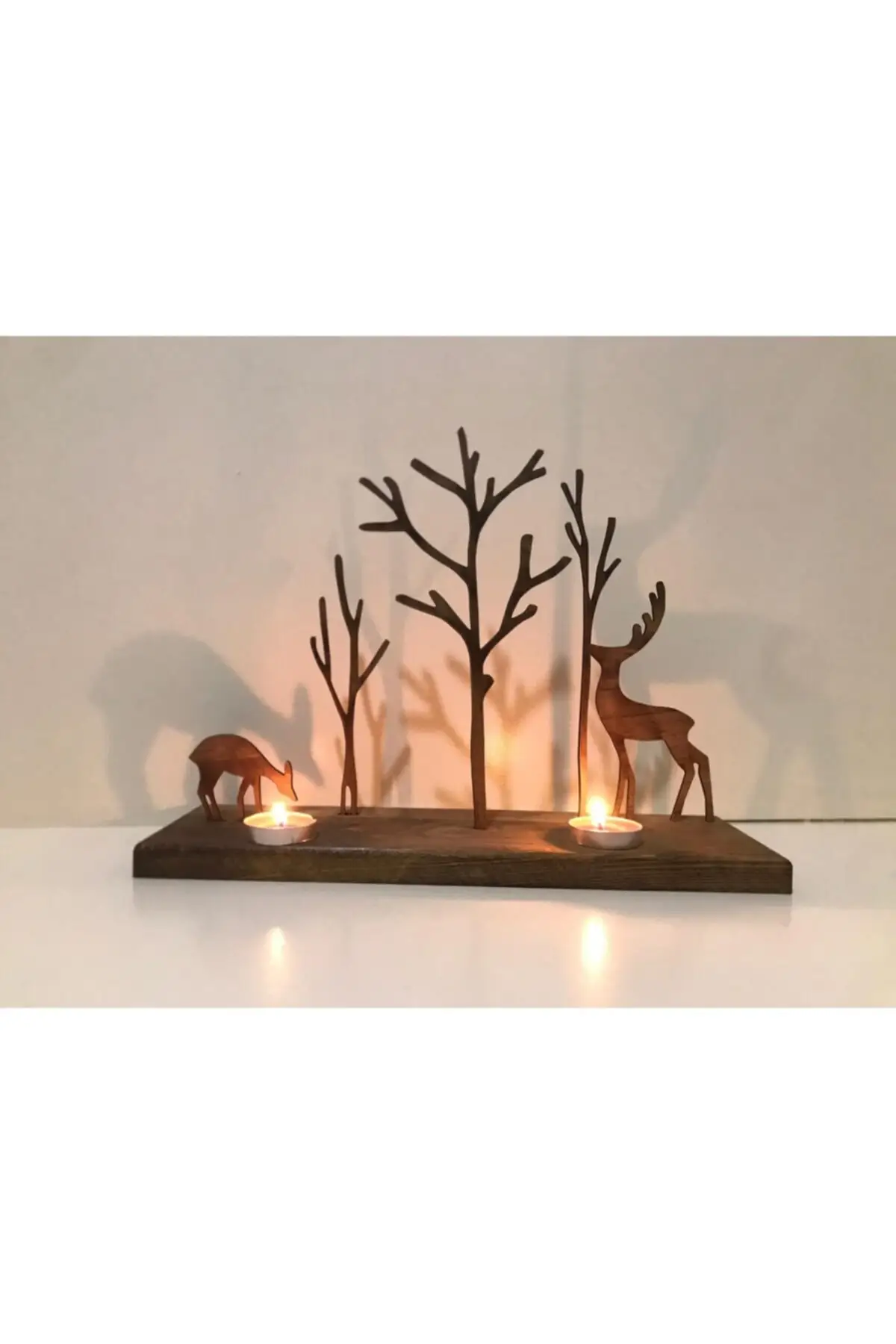 Candle Holder Candlestick Decorative Candle Holder Home Gift Tabletop Shade Candle Holder Trinket deer