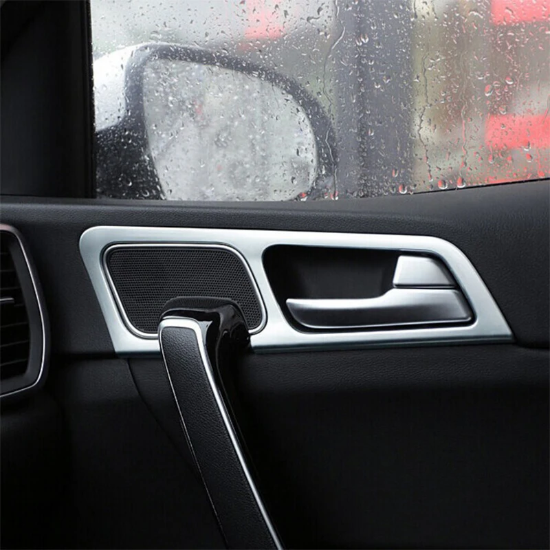 

ABS Matte For KIA Sportage QL KX5 2016 2017 2018 Accessories LHD Interior Door Handle bowl cover trim Sticker Car Styling 4pcs