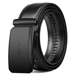 Plus Large Size 130 140 150cm Men Belt Unisex Genuine Leather Belts Women Black Alloy Automatic Buckle Waist Strap Fashion 2024