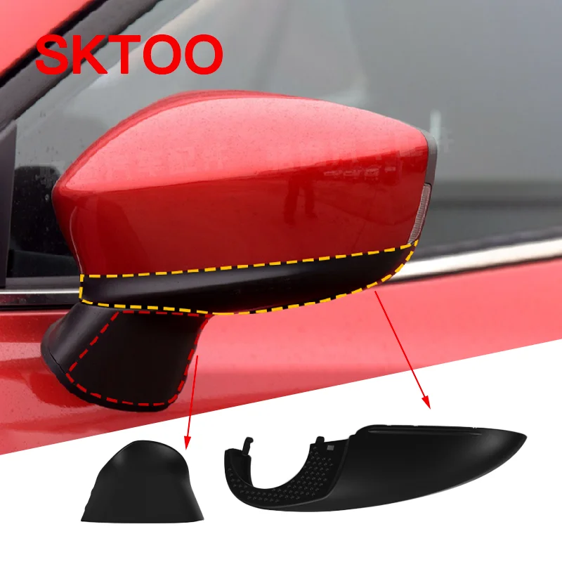 

SKTOO Fit for Mazda Axela 2014 2015 2016 Rear View Mirror Reversing Mirror Strip Undershell Base Trim Cover Housing Cover