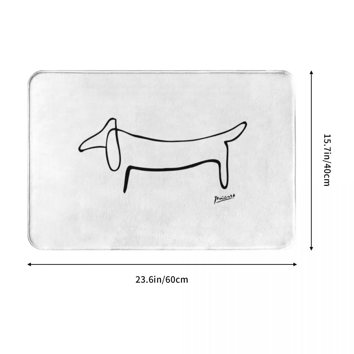 Pablo Picasso Wild Wiener Dog Dachshund Polyester Doormat Rug carpet Mat Footpad Non-slip Entrance Kitchen Bedroom balcony