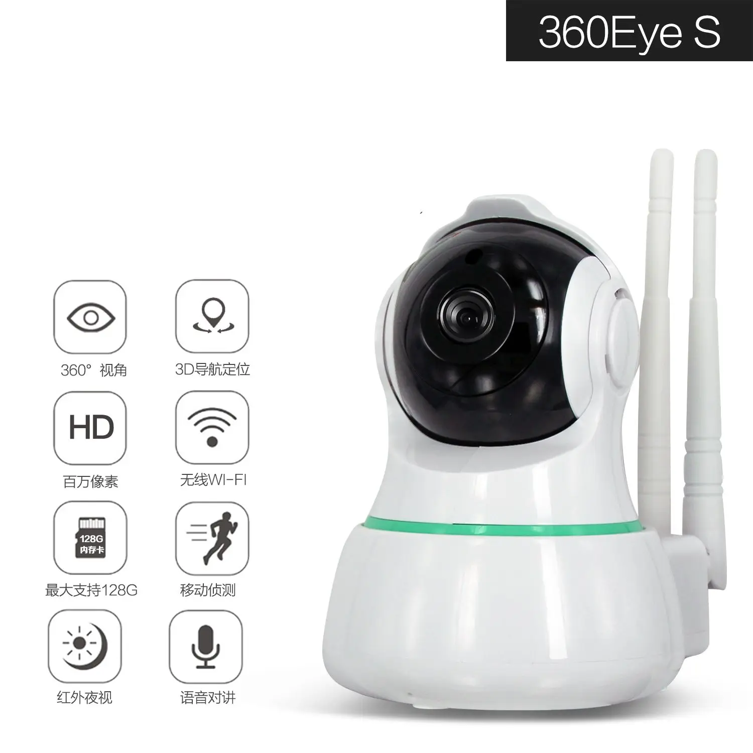 360 Degree Full HD CCTV Mini WIFI Wireless Camera Home Security Surveillance Auto Tracking Night Vision Cloud IP Camera