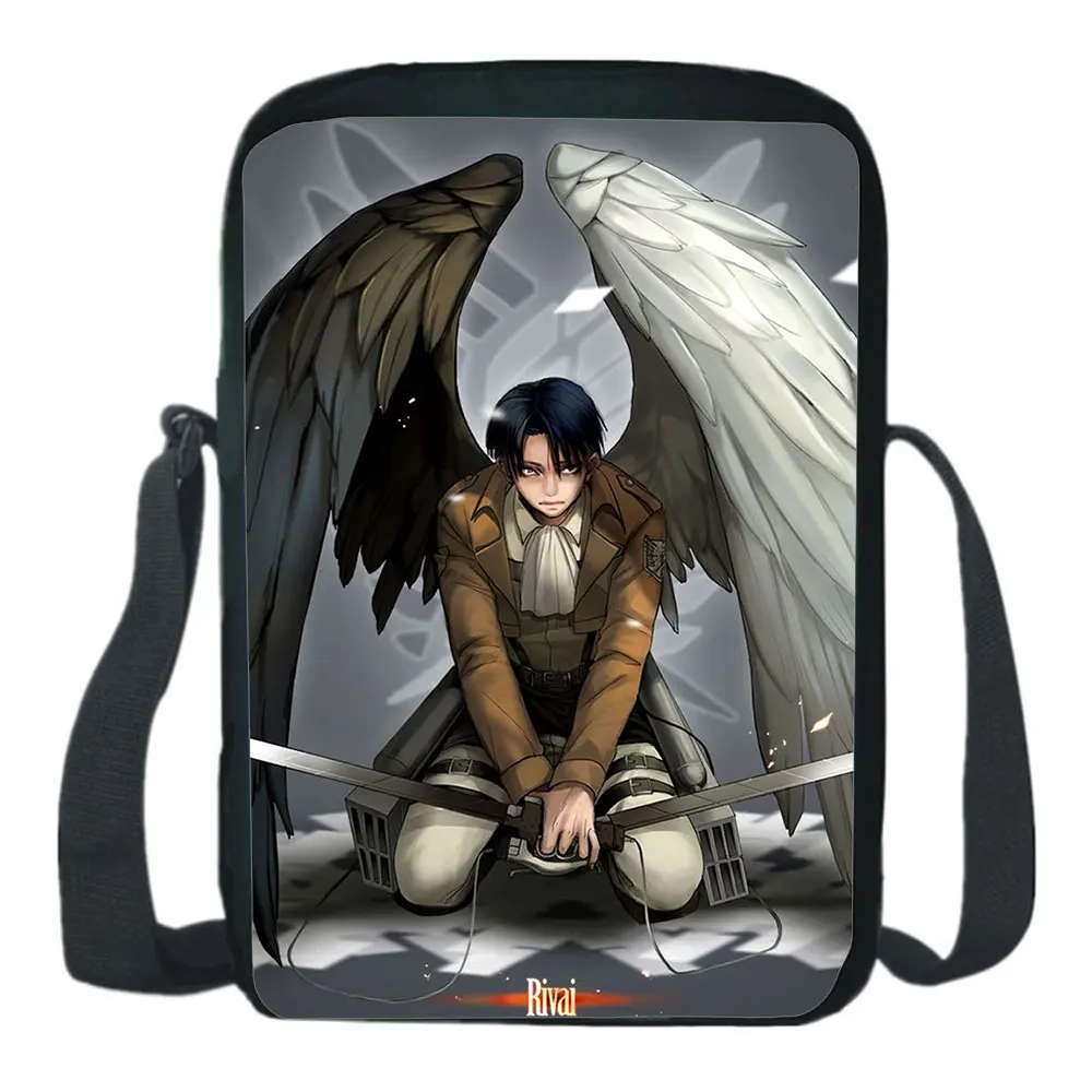 Attack On Titan Messenger Bag Japan Anime Messenger borse borsa a tracolla rosa nera zaino zaini per studenti