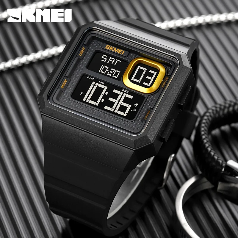 

Sport Watches Men Countdown LED Light Digital Wristwatches For Men 5Bar Waterproof Alarm Clock Male reloj hombre SKMEI Montre