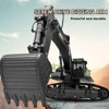 HUINA 1593 1/14 RC 굴삭기 트럭 합금 2.4GHz 무선 제어 자동차 22 채널 건설 차량 소리 장난감 소년 선물 용품 4