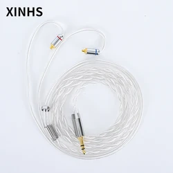 XINHS 2 Core Silver Plated Wire Earphone Upgraded Cable 2.5/3.5/4.4MM With MMCX/2pin/QDC TFZ For SE846 SE535 TRN V80 V20 ED12