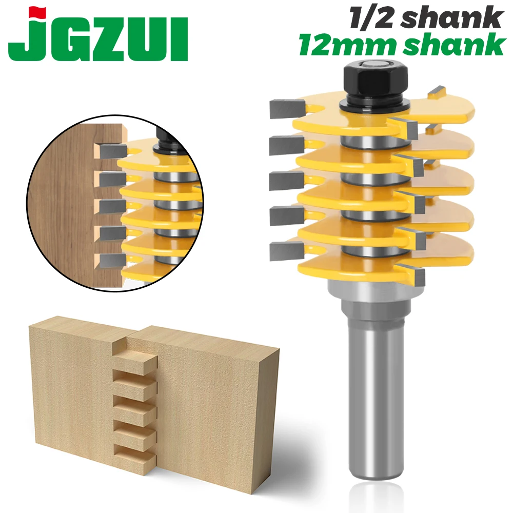 1pc Box Joint Router Bit - Adjustable 5 Blade1/2\