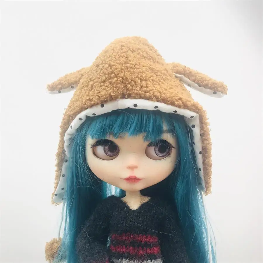 New Handmade 1PCS Cute Blyth Animal Hat Pink/Brown/White for Licca Azone 1/6 Dolls Accessories