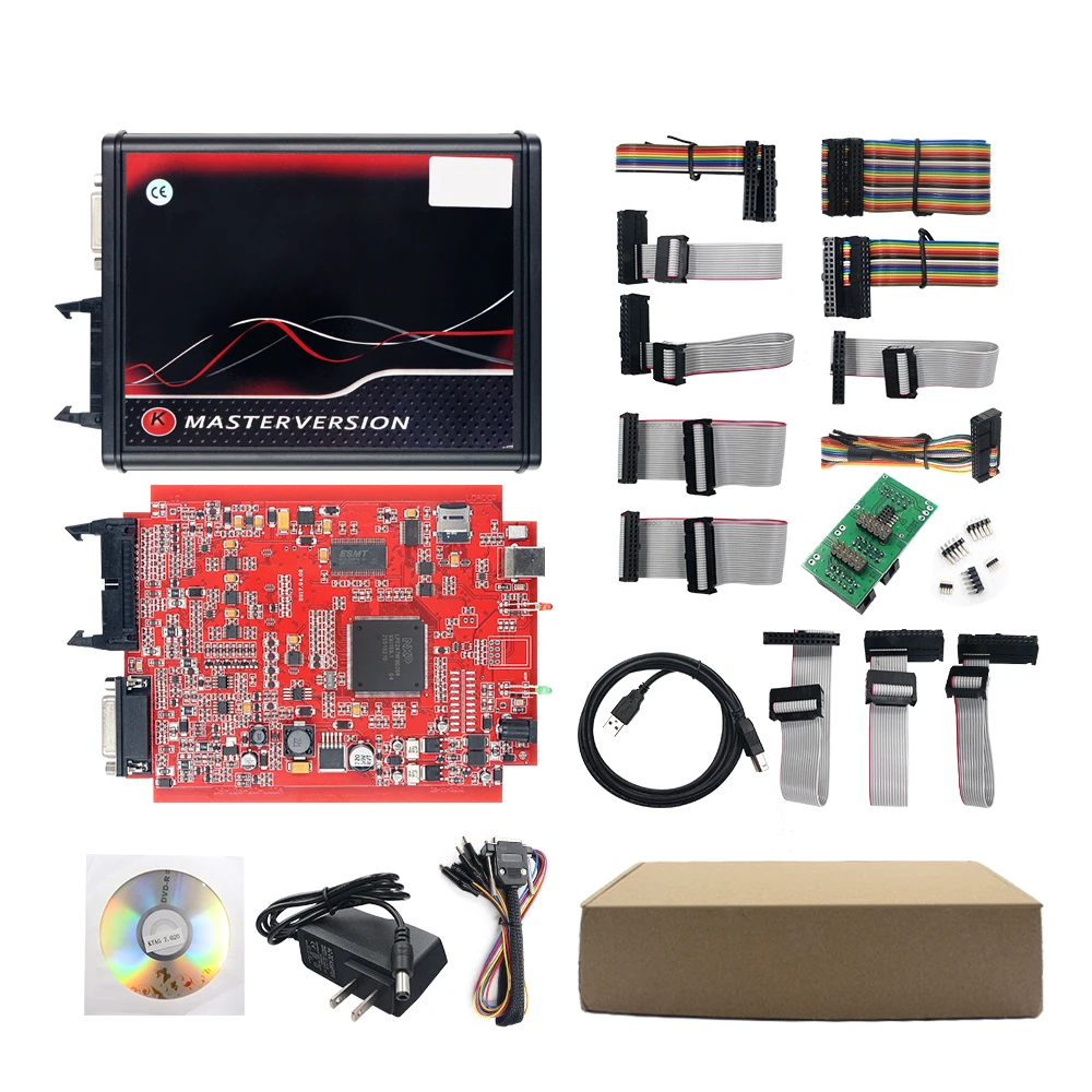 Top Online 2.80 EU Red KESS V5.017 No Token KTAG V7.020 2.25 Ktag 4 LED ECU Master Programmer Tool OBD2 Manager Kit BDM Frame