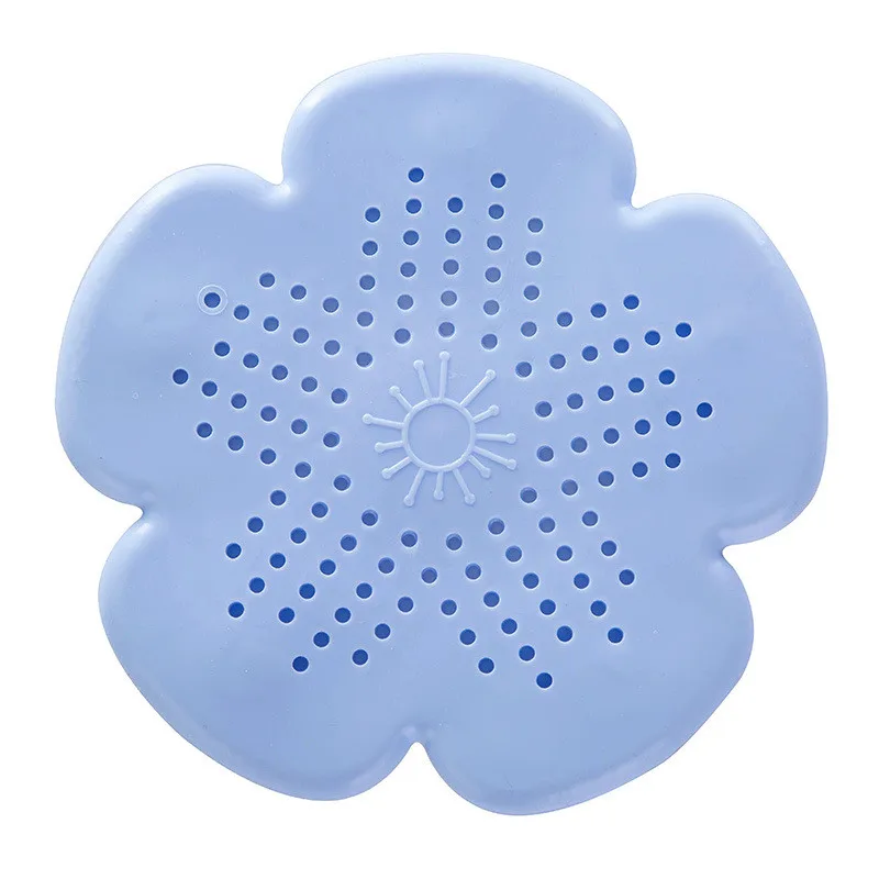 Flower Silicone Kitchen Sink Strainer Shower Drain Hair Trap Hair Catcher Bath Tub Protector Drain Cover for Floor Laundry