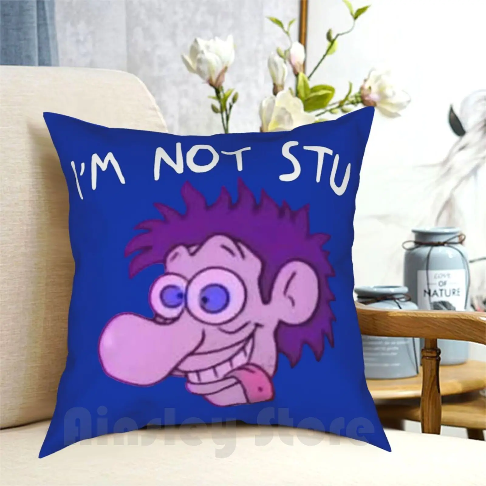 I'M Not Stu! Pillow Case Printed Home Soft DIY Pillow cover Reptar Angelica Phil Lil Chuckie Pickles Chuckie Finster 90S