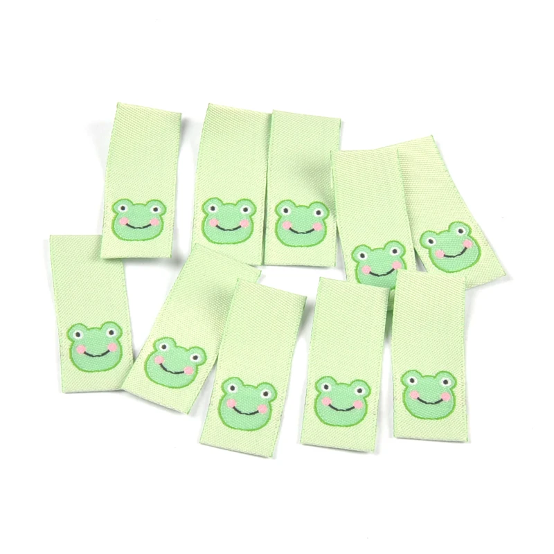 50pcs Mixed Cartoon Animals Embroidery Labels for Sewing Garment Handmade Accessories Clothes Tags Care Bags Logo DIY Crafts