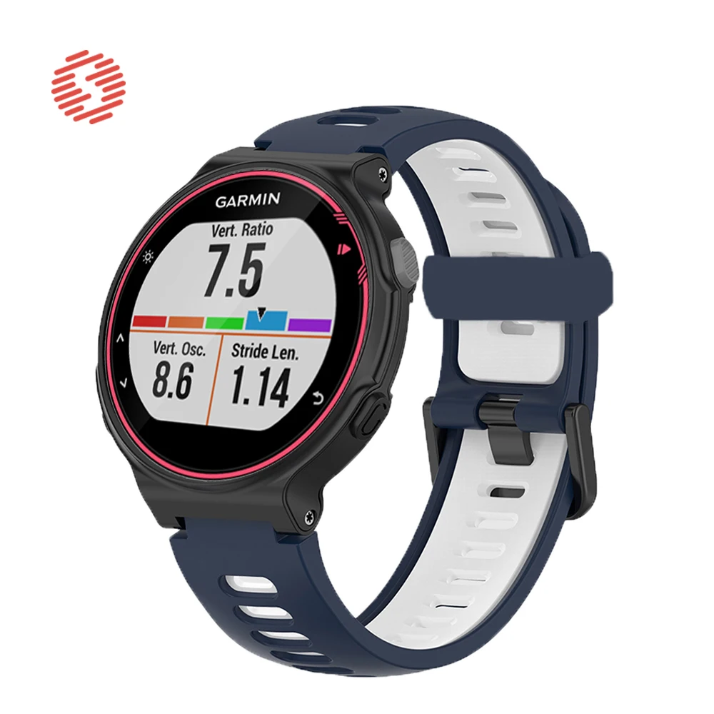 ShengOne Soft Silicone Bracelet Strap for Garmin Forerunner Series 220 230 235 620 630 735XT Watch Band Replacement for Garmin