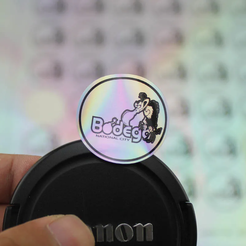 Custom vinyl label stickers hologram 3D clear decorative logo carbon dome stickers