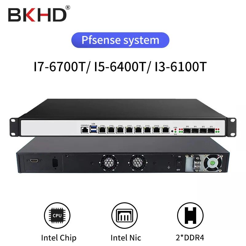 Imagem -01 - Bkhd 1u Servidor de Rack Fonte de Alimentação Corrente Positiva Bem Roteador Firewall Baixa Tensão Pfsense 48v 36v 72v