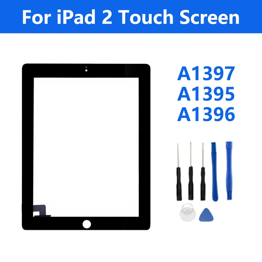 New Touch Screen For iPad 2 iPad3 iPad4 A1416 A1430 A1403 A1458 A1459 LCD Outer Digitizer Sensor Glass Panel Replacement