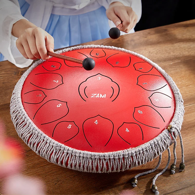 

6/12/14 Inch Steel Tongue Drum 15 Tone Hand Drum Yoga Meditation Beginner Professional Percussion Instrum With Drum Bag