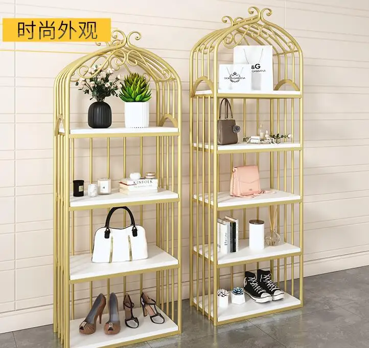 Bird cage shelving shoe bag display shelf display cabinet shoe rack multilayer shoe cabinet bag rack