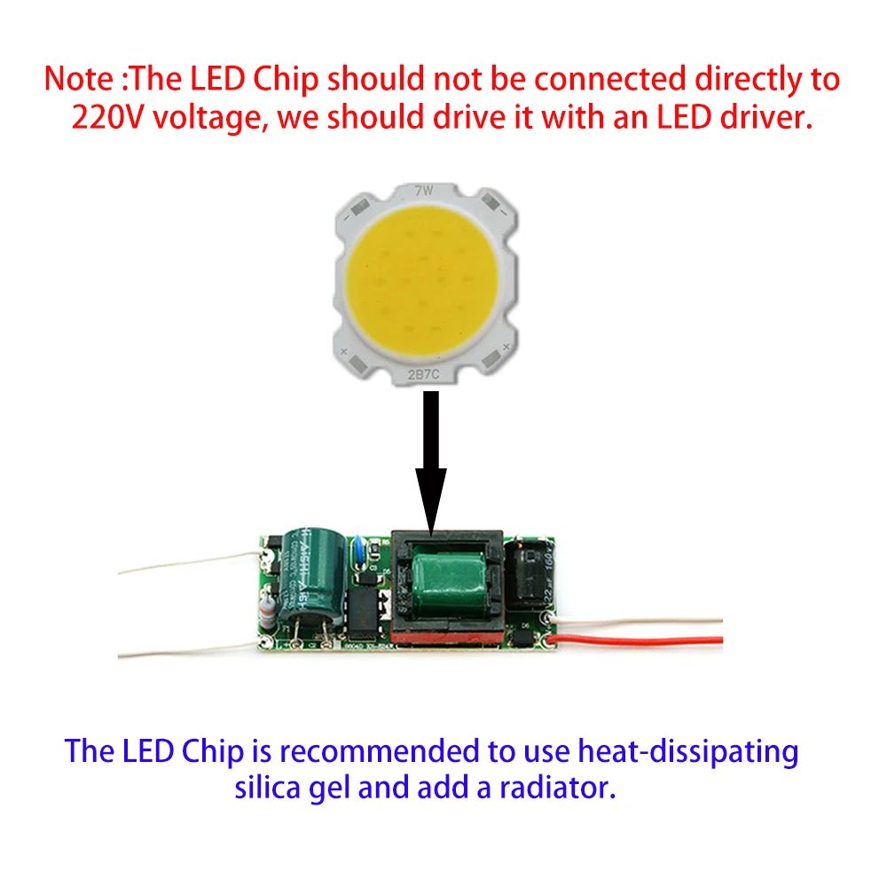 5pcs/lot COB LED Chip 3w 5w 10w 12w 15w Flip Chip Light Board 2011 2820 1917 SMD White COB Lamp Beads Light Source for Downlight